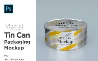 One Food Tin Can Mockup