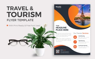 Travel Flyer Corporate Template Design with Venue Details.