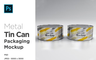 Two Metal Canister Mockup