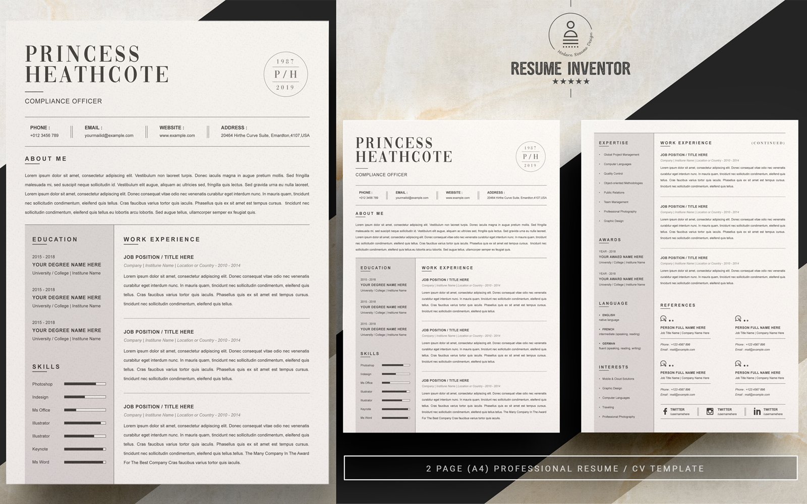 Kit Graphique #173686 Clean Cv Divers Modles Web - Logo template Preview