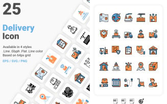 Delivery and Logistic Iconset