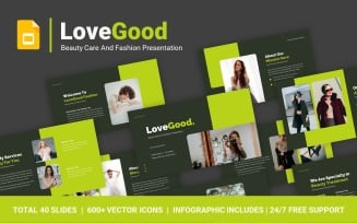 LoveGood Beauty Care And Fashion Premium Google Slides
