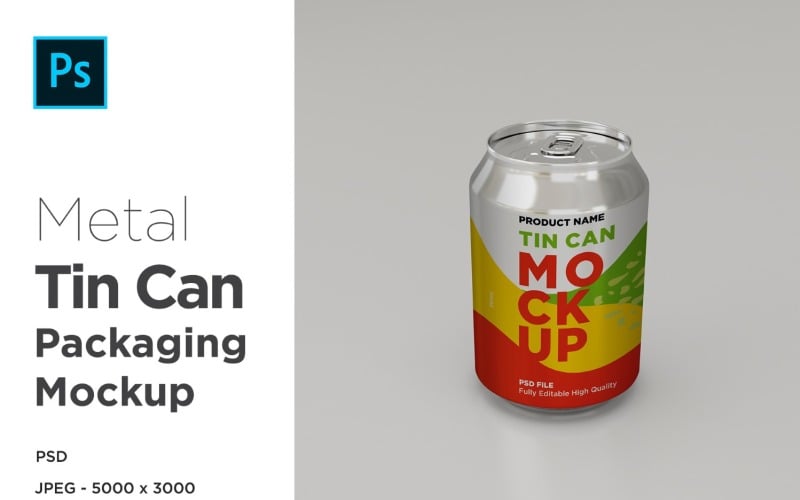 Metal Soda Can Mockup Product Mockup