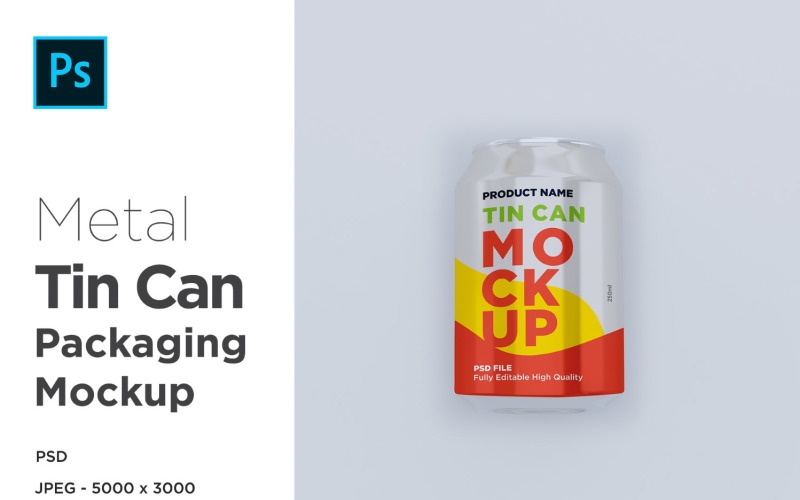 One Beverage Can Mockup Product Mockup
