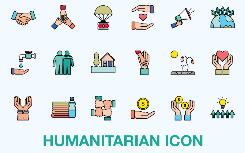 Humanitarian Iconset Template Icon Set