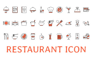 Restaurant Iconset Template
