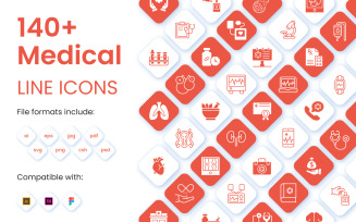140+ Set of Medical Iconset template