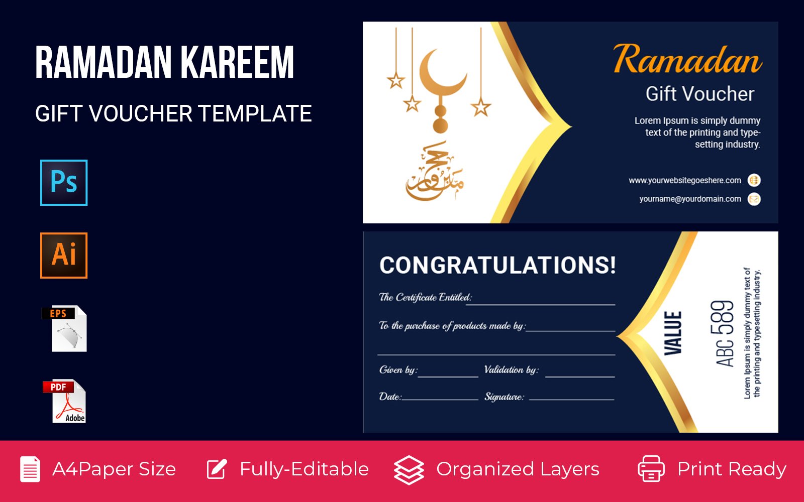 Template #173940 Poster Ramadan Webdesign Template - Logo template Preview