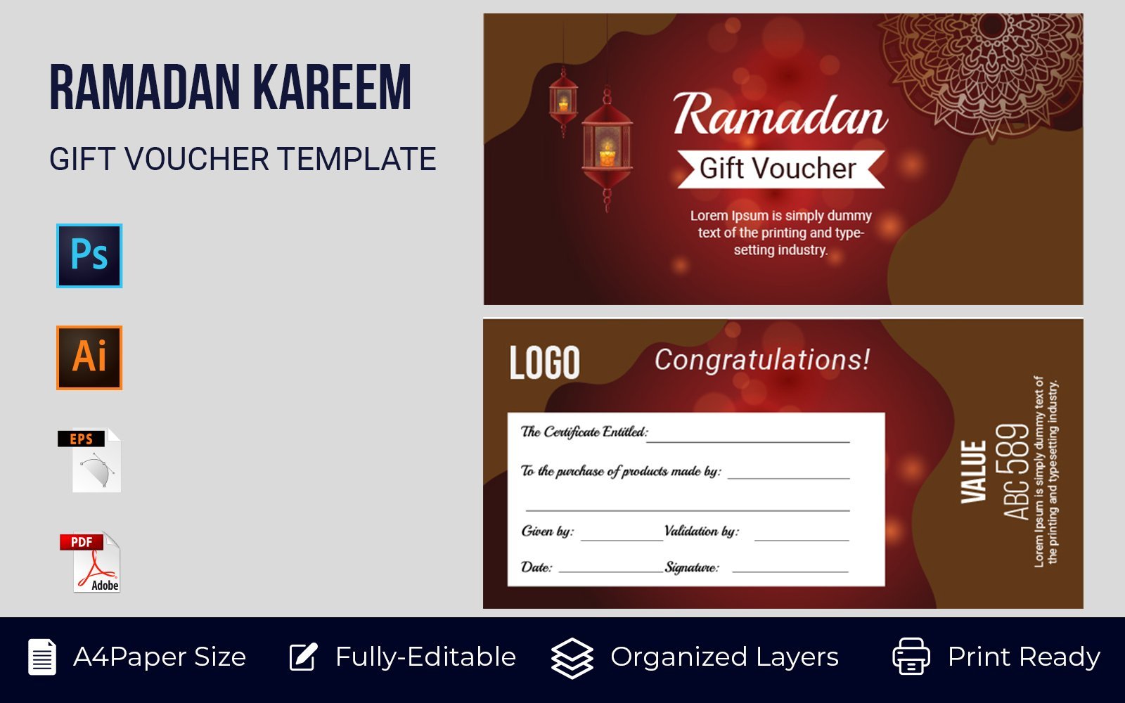 Kit Graphique #173948 Mubarak Musulman Divers Modles Web - Logo template Preview