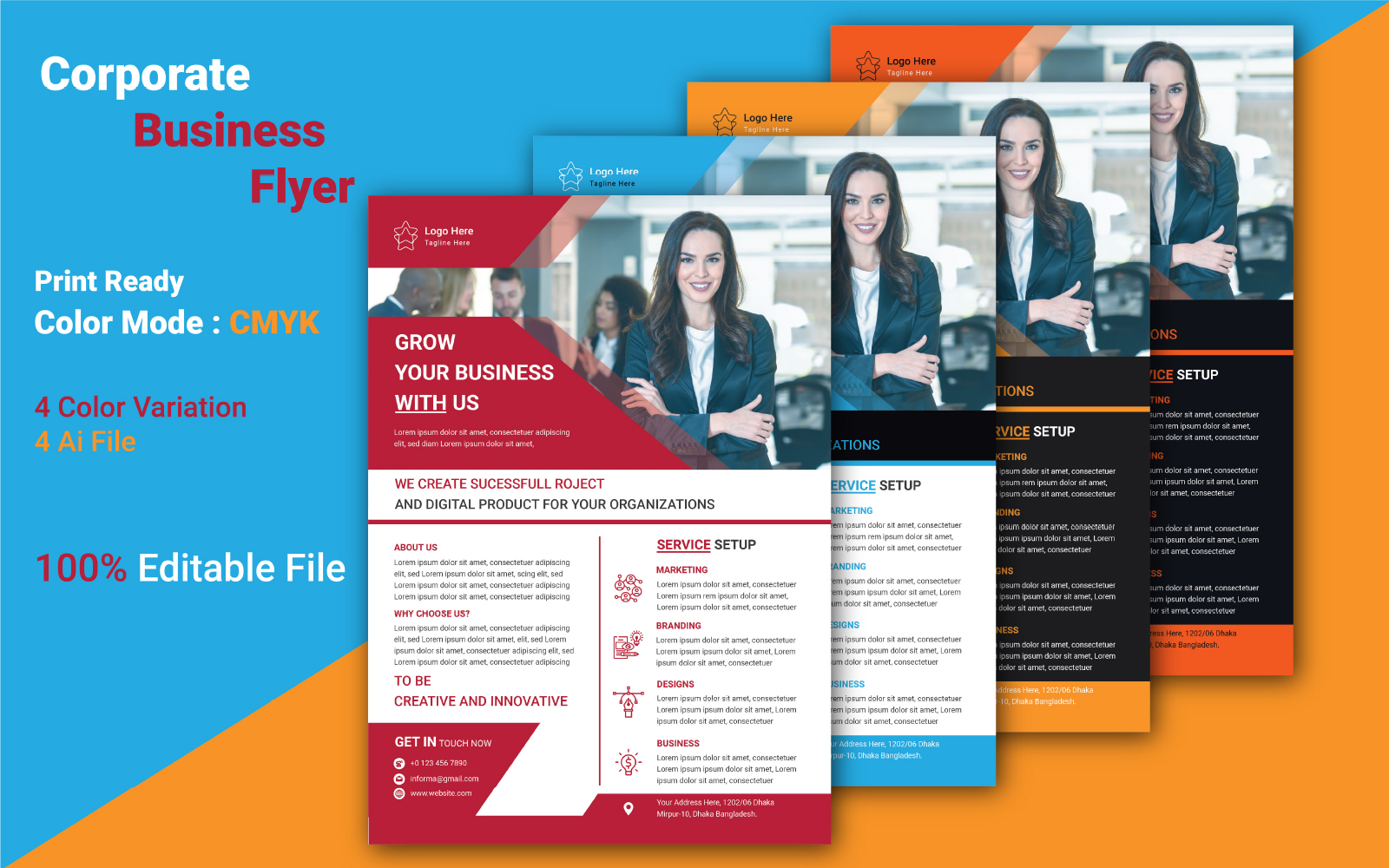Template #173954 Flyerbusiness Flyerflyer Webdesign Template - Logo template Preview