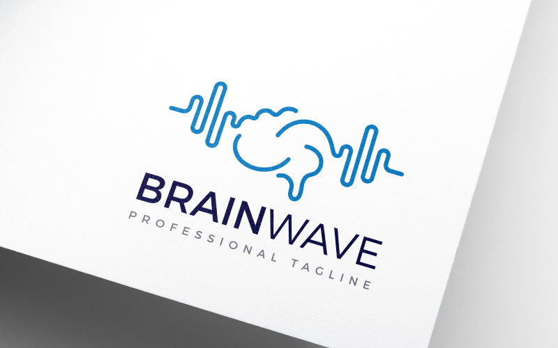 Creative Brain Wave Logo Design Logo Template