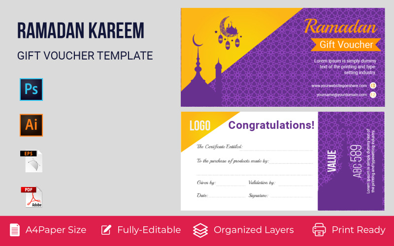 Gift Voucher Corporate Template Perfect Banners Corporate Identity