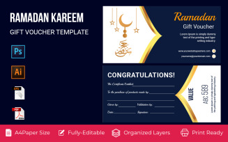 Gift Voucher Corporate Template Perfect for Prints