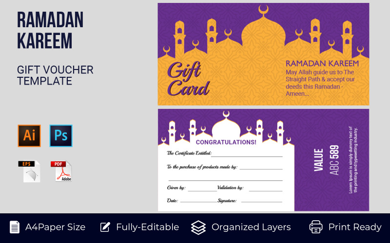 Gift Voucher Corporate Template Promotion Card Design Corporate Identity