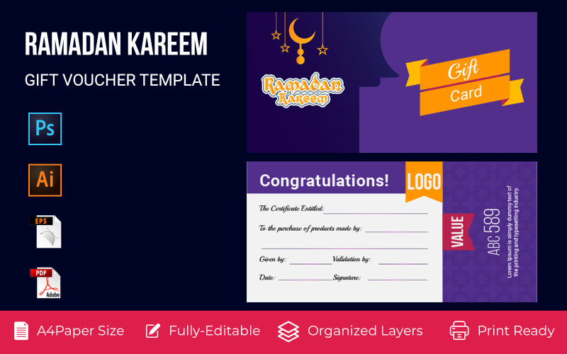 Gift Voucher Corporate Template Promotion Sale Discount Corporate Identity