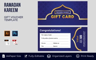 Islamic Gift Coupon Card Sale Offer Corporate Template