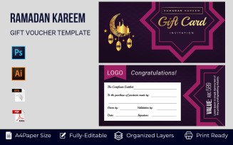 Ramadan Gift Coupon Card Discount Offer Corporate Template