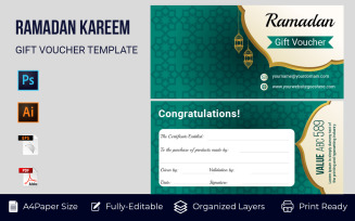 Ramadan Gift Coupon Card Sale Corporate Template