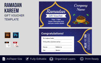 Ramadan Gift Voucher Corporate Template Perfect Flyer Design