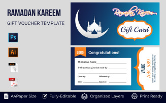 Ramadan Gift Voucher Corporate Template Promotion Sale