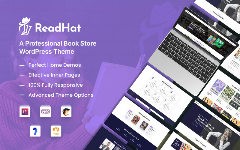 ReadHat - Book Store WooCommerce WordPress Theme WooCommerce Theme