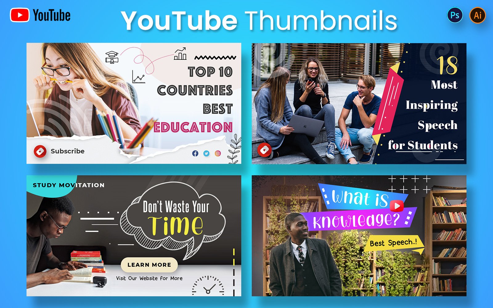 Kit Graphique #174010 Youtube Thumbnails Divers Modles Web - Logo template Preview