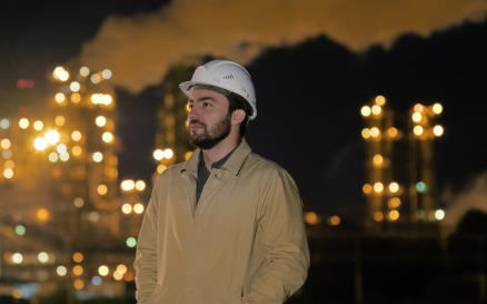 Businessmen Engineer Standing And Looking Away Video Stock Video