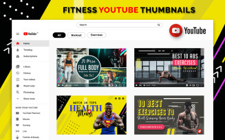 Fitness Youtube Thumbnails Social Media