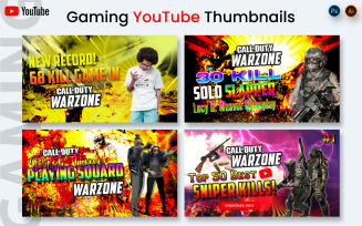 Gaming YouTube Thumbnails Social Media