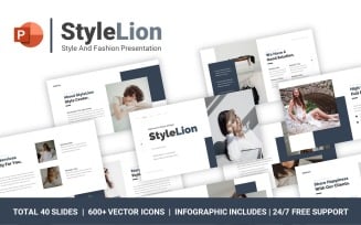 StyleLion Style And Fashion Minimal PowerPoint Template