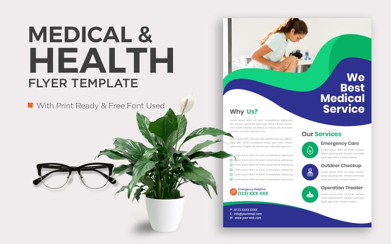 Health Care Flyer A4 Size Corporate identity template Corporate Identity