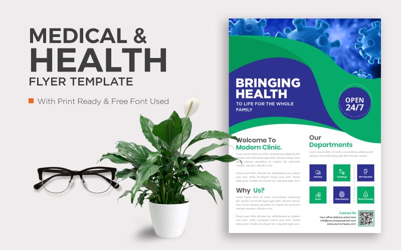 Medical Flyer for Business Corporate identity template Corporate Identity