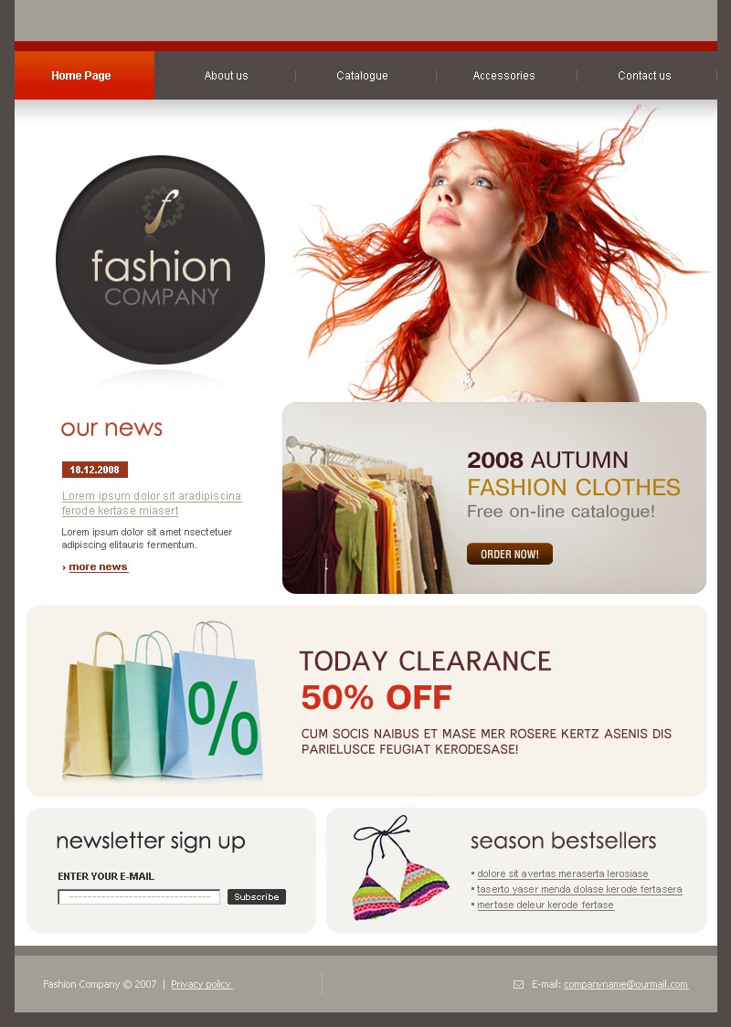 Fashion Industry Network: Fashion Website Templates