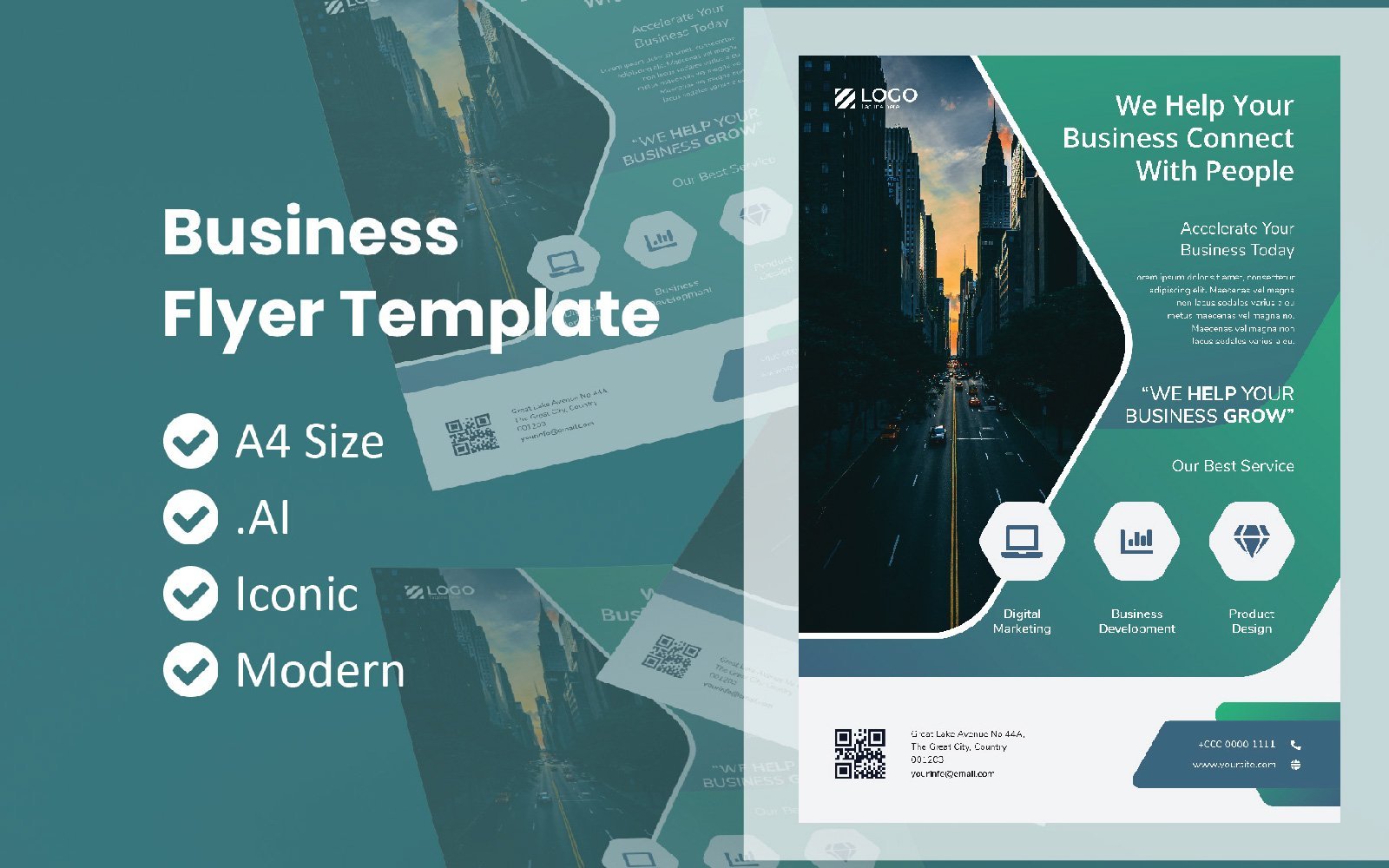 Kit Graphique #175232 Flyer Template Divers Modles Web - Logo template Preview