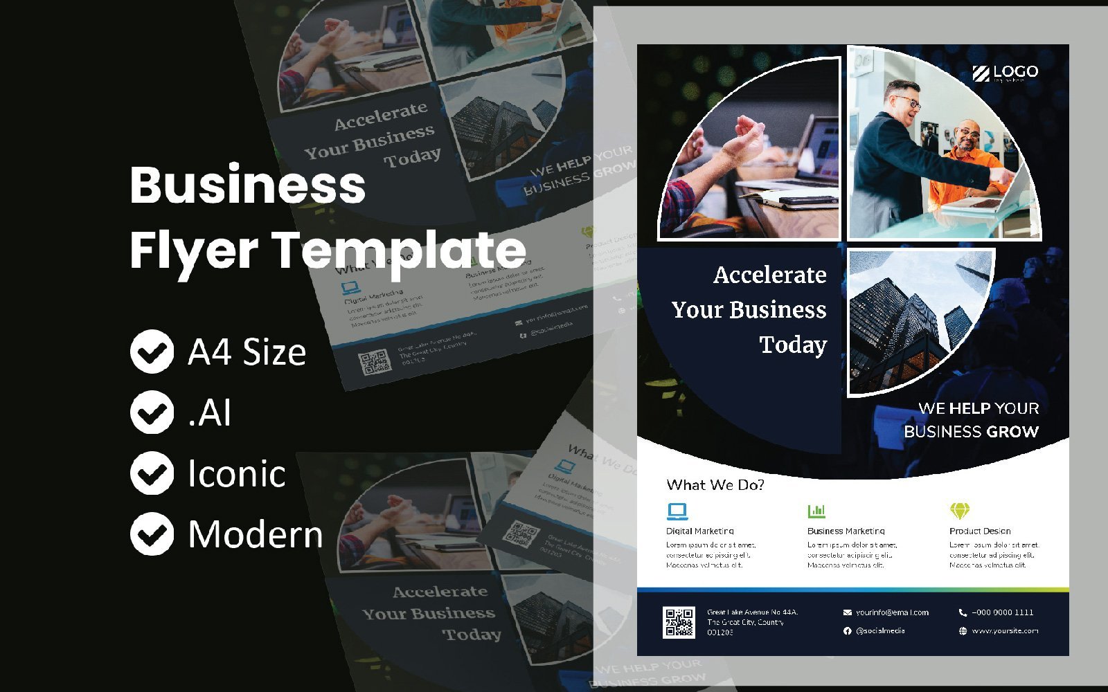 Template #175233 Template Flyer Webdesign Template - Logo template Preview