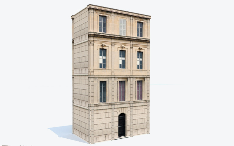 Apartment House 198 Low Poly 3d Model