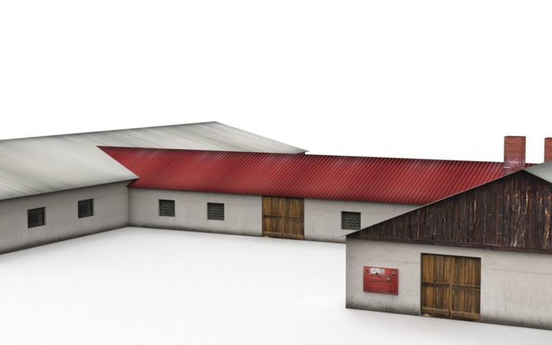 Free Cowshed 3D Model