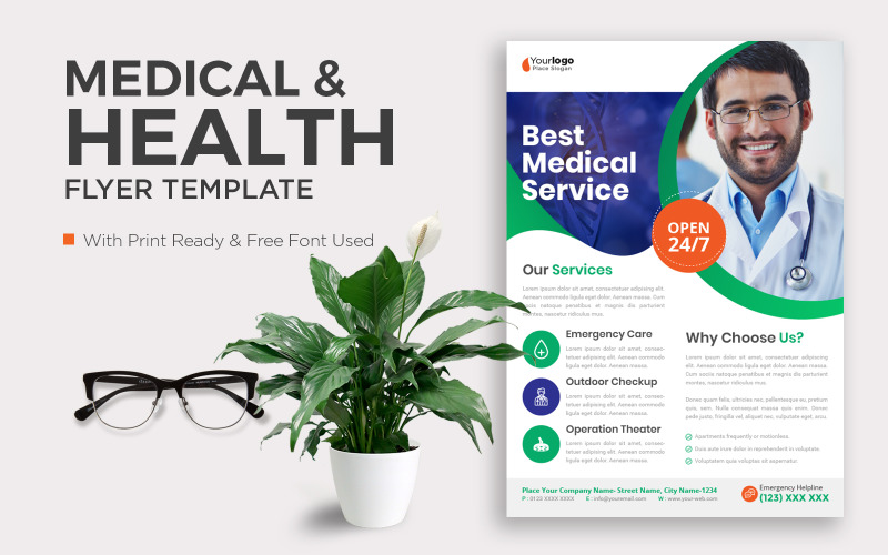 Medical Flyer for Business and Advertising Corporate identity template Corporate Identity