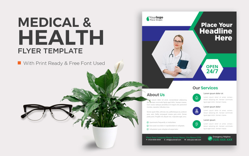 Medical Flyer With Vestor Corporate identity template Corporate Identity
