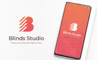 Blinds Letter B Logo Template