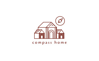 Compass Home Vintage Logo template