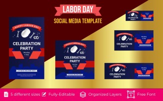 Web Social Media Banner Design Labor Day