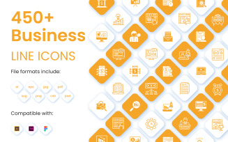 Business and Finance Linear Iconset template
