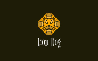 Lion Dog Logo template