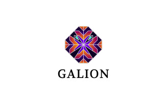 Lion - Gradient Hexagonal Logo template