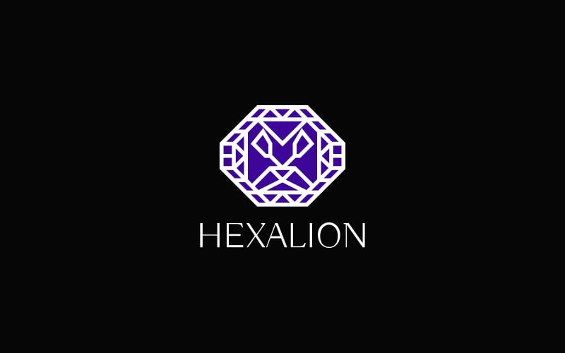 Lion - Hexagon Logo template Logo Template