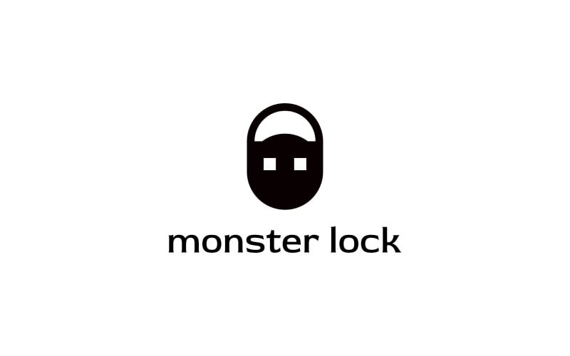 Monster Lock Logo template Logo Template