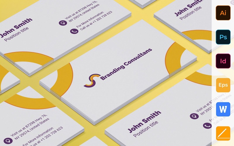 Professional Branding Consultant Business Card Template Corporate Identity