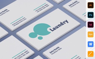 Professional Laundry Business Card Template