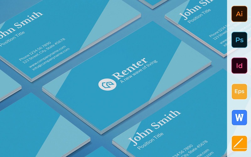 Professional Vacation Rental Business Card Template Corporate Identity